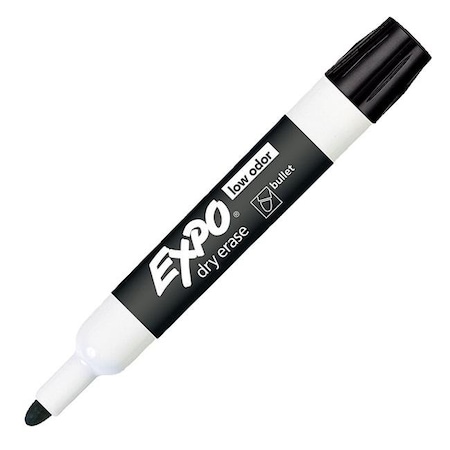 Expo Expo Low Odor Non-Toxic Dry Erase Marker; Black; Pack 12 1333729